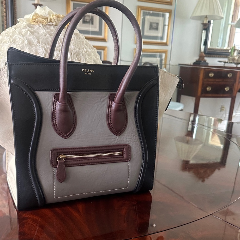 Celine Black and Cream Tote Bag